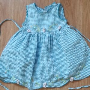 Blue picnic sun dress girls